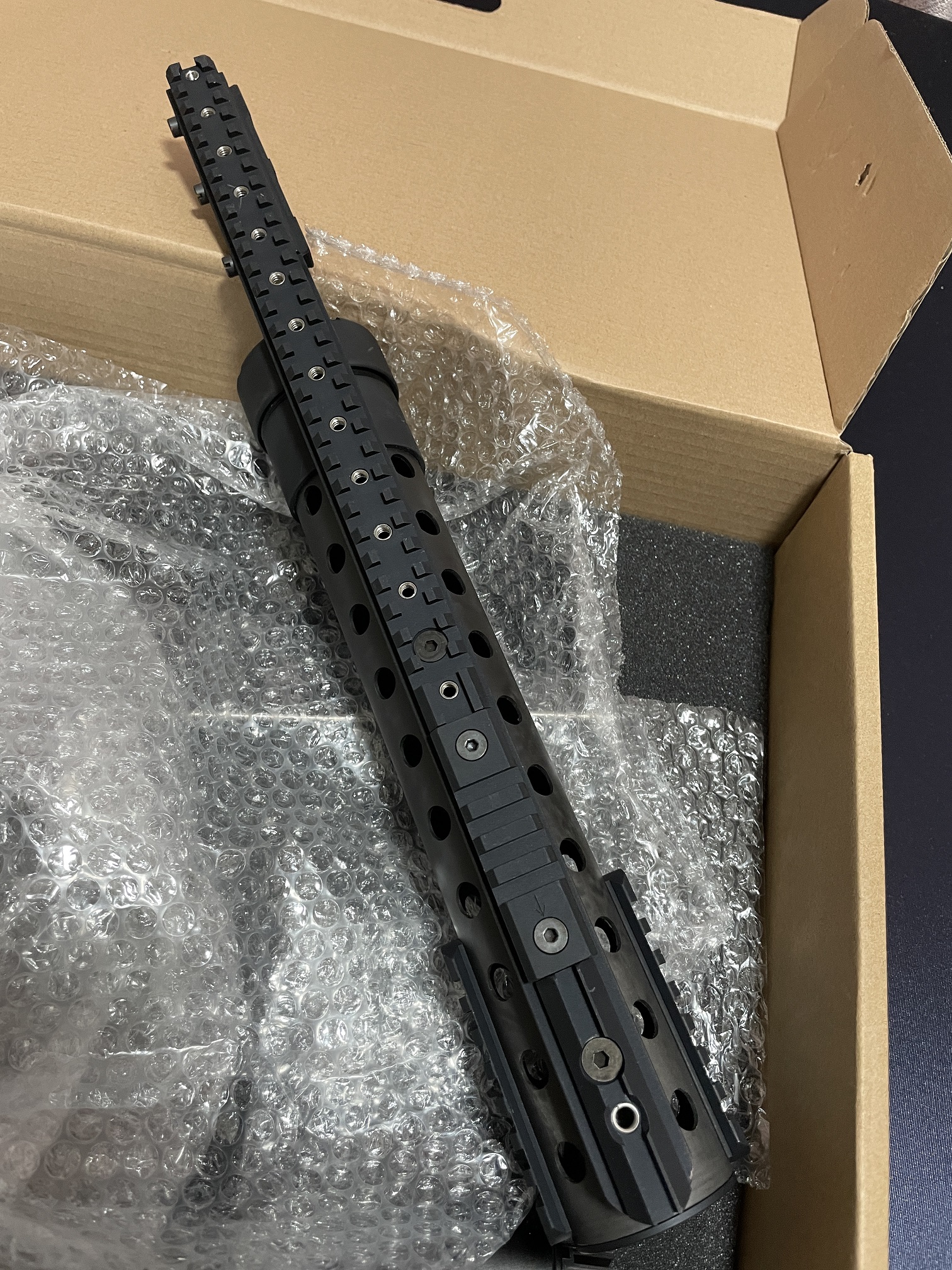 FCW Carbon Fiber MK12 Mod SPR Rail System For Tokyo Marui MWS GBBR Type ...